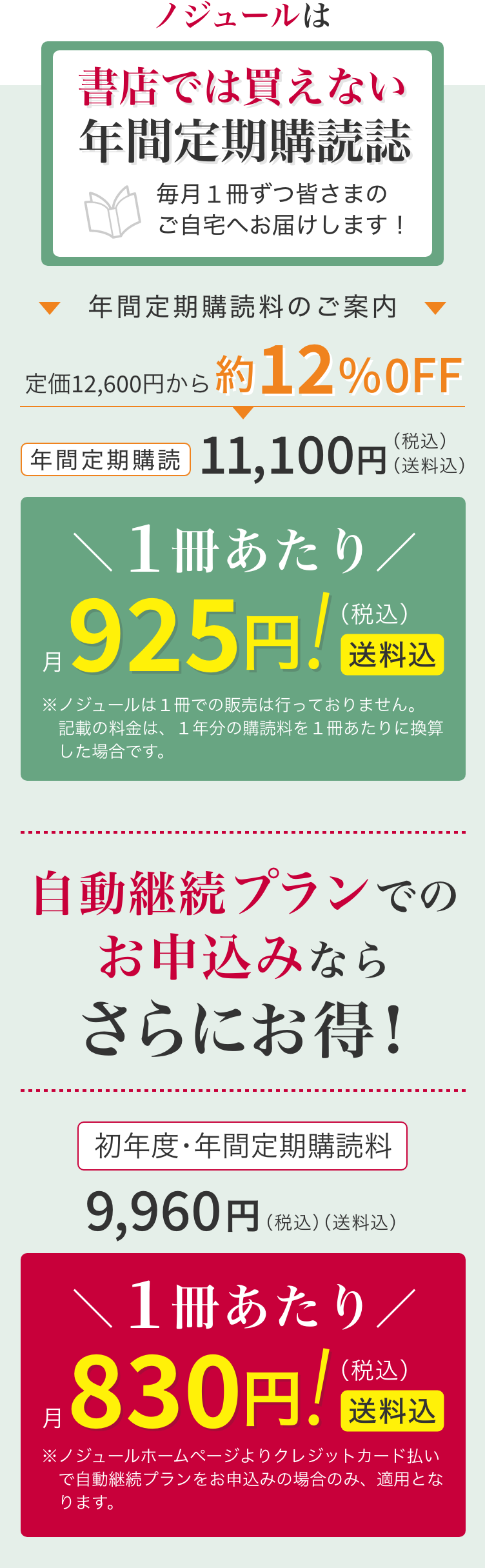 ノジュールは書店では買えない年間定期購読誌