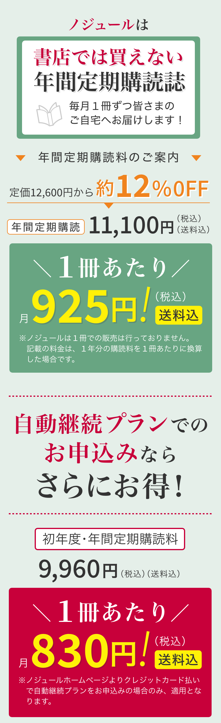 ノジュールは書店では買えない年間定期購読誌